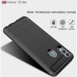 Koolstofvezel textuur schokbestendige TPU Case voor Huawei Honor 10 Lite / P Smart 2019