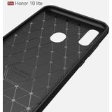 Koolstofvezel textuur schokbestendige TPU Case voor Huawei Honor 10 Lite / P Smart 2019