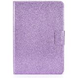 Voor Amazon Kindle Fire 7 2022 Varnish Glitter Poeder Smart Leather Tablet Case (Paars)