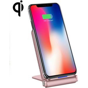 Q200 5W ABS + PC snel opladen Qi Wireless fold lader pad  voor iPhone  Galaxy  Huawei  Xiaomi  LG  HTC en andere QI standaard smartphones (Rose Gold)