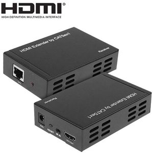 Full HD 1080P HDMI naar Extender verzender + ontvanger over een 100 meter CAT5E / CAT6 (TCP/IP)