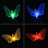 Zonne-energie aangedreven Butterfly Fiber Optic Fairy string waterdichte kerst outdoor tuin vakantie verlichting  grootte: 4m 12LEDs