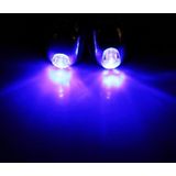 Auto Ruitenwisser Sproeier Spray Decoratieve Lamp LED Hood Spray Lights (Blauw)
