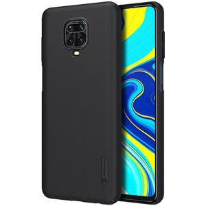 Voor Xiaomi Redmi Note 9 Pro NILLKIN Frosted Concave-convex Texture PC Protective Case(Zwart)
