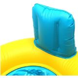 2 stuks PVC bovenliggend-kind dubbele zwem cirkel jacht zonder tent  grootte: 100 x 70cm (geel)