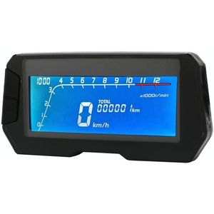 6 Gear Universal Motorcycle LCD Digitale Snelheidsmeter Odometer