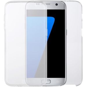 Voor Samsung Galaxy S7 Edge PC+TPU Ultra-dunne dubbelzijdige all-inclusive transparante behuizing