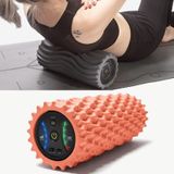 EVA elektrische spier relaxer Yoga Massage Vibratie Foam Roller  Visgraat Vibratie USB (Coral Orange)