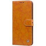 Voor Galaxy S20 Business Style Oil Wax Texture Horizontal Flip Leather Case  met Holder & Card Slots & Wallet(Brown)
