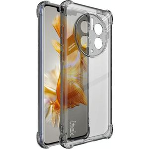 Voor Huawei Mate 50 Pro imak schokbestendig Airbag TPU telefoonhoesje (transparant zwart)