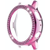 Voor Samsung Galaxy Watch Active2 44mm PC Double Row Diamond Watch Case (Pink)
