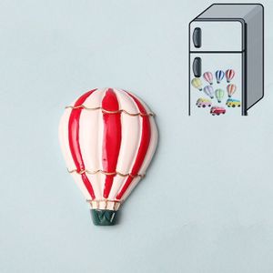 10 PCS Hars Cartoon DIY Creatieve Koelkast Sticker Decoratie (Red Hot Air Balloon)