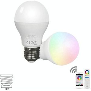 FUT014 E26 / E27 6W RGB + CCT Led Bulb Smart Phone APP WIFI LED Licht Wit warm licht dimbaar