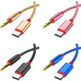 4 STUKS 3 5 mm naar type-C audio kabel microfoon opname adapter kabel mobiele telefoon live geluidskaart kabel (goud)