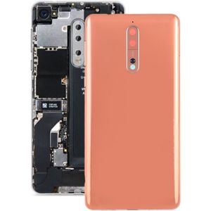 Batterij terug te dekken met camera lens & kant toetsen voor Nokia 8 (oranje)