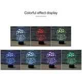 Zwarte basis creatieve 3D LED decoratieve nachtlampje  aangedreven door USB en batterij  patroon: paddestoel 2