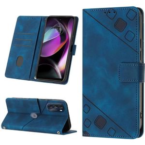 Voor Motorola Moto G 5G 2022 Skin-feel relif lederen telefoonhoes