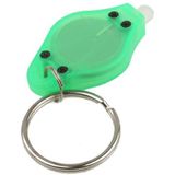 Mini LED-zaklamp  wit licht  sleutelhanger functie  aan/uit-schakelaar & druk Switch(Green)