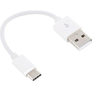 USB naar USB-C/type-C opladen & Sync data kabel  kabel lengte: 14cm  voor Galaxy S8 & S8 PLUS/LG G6/Huawei P10 & P10 plus/Xiaomi Mi6 & Max 2 en andere smartphones (wit)