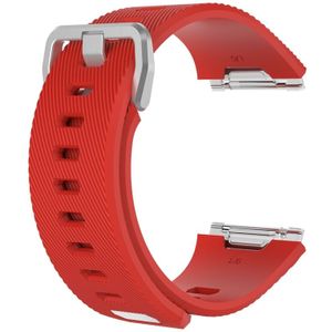 Voor Fitbit Ionic Twill Texture Siliconen vervangende polsband horlogeband met gesp  grootte: S (Rood)