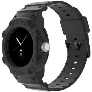 Voor Google Pixel Watch JUNSUNMAY Gentegreerde TPU verstelbare elastische horlogeband