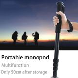 BEXIN P285-A Portable Travel Outdoor DSLR Camera Aluminium Alloy Monopod Holder (Zwart)