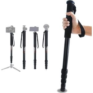 BEXIN P285-A Portable Travel Outdoor DSLR Camera Aluminium Alloy Monopod Holder (Zwart)