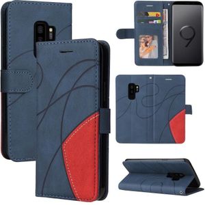 Voor Samsung Galaxy S9 + Dual-Color Splicing Horizontale Flip PU Lederen Case met Houder & Card Slots & Portemonnee