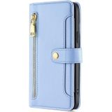 Voor OnePlus Nord CE 3 Lite 5G Lite Sheep Texture Cross-body Rits Wallet Leather Phone Case(Blauw)