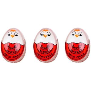 3 stks Gekookte Ei Timer Herinnering Kleurveranderende Cartoon Ei Timer  Specificatie: Red Chick