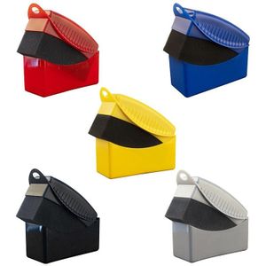 5 stks fjys-01 auto banden polijsten waxen olin spons borstel met deksel  maat: 12x5.5x7cm  willekeurige kleur levering