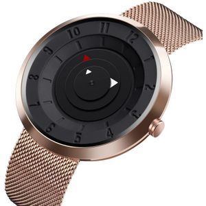 SKMEI 9174 Compass Style Round Digital Dial Quartz Horloge voor Mannen (Rose Gold)