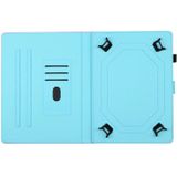 Voor 7 inch Universal Stitching Gradient Leather Tablet Case(Blue Rose)