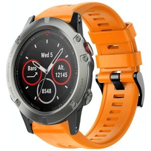 Voor Garmin Quatix 5 metalen gesp effen kleur siliconen horlogeband