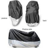 210D Oxford Cloth Motorcycle Electric Car Regenproof Dust-proof Cover  Grootte: XXL (Zilver)