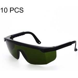 10 stuks Laser bescherming bril bril werkt beschermende bril (donkergroen)