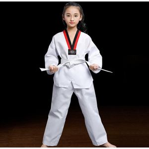 Kind Volwassen Katoen Mannen En Vrouwen Taekwondo Kleding Training Uniformen  Maat: 180 (Gestreepte Lange Mouwen)