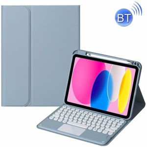 Voor iPad 10e Gen 10.9 2022 SA-10C Bluetooth Touch Toetsenbord Lederen Tablet Case met Pen Slot (Blauw)