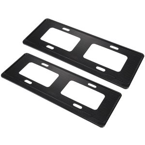 2 PC's auto License Plate koolstofvezel beugel framehouder staan Mount(Black)