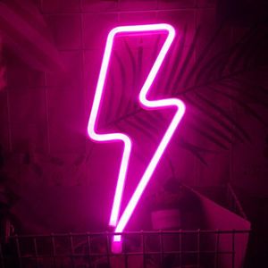 Neon LED Modellering Lamp Decoratie Nachtlampje  Stijl: Pink Thunder