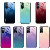For Huawei nova 9 Gradient Color Glass Case(Aurora Blue)