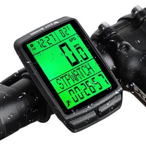 West Fietsen 5 Talen Fiets Waterdichte achtergrondverlichting Multifunctionele Wireless Odometer Snelheidsmeter