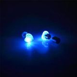 4 PC's Fashion hart vorm LED oorbellen gloeiende oplichten Earring Stud(Blue)