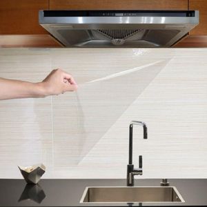 5 PCS Keuken tegel olie-proof behang Stovetop Waterdicht transparant behang