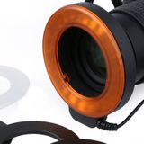 Cirkelvormige 48 LED Flitser & 6 Adapter Ringen (49mm/52mm/55mm/58mm/62mm/67mm) voor Macro Lens (Oranje)