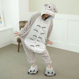 Volwassenen dier pyjama set cartoon vrouwen mannen winter Unisex Flanel Stitch pyjama  kleur: Totoro (M)