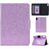 Voor Lenovo Legion Y700 Vernis Glitter Poeder Smart Lederen Tablet Case (Purple)