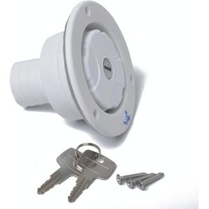 Vergrendeling Zwaartekracht Waterinlaat Vullen Schotel Hatch Lock voor RV Camper Trailer Auto's(Wit)