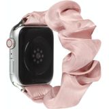 Shell patroon haar ring doek horlogeband voor Apple Watch Series 6 & se & 5 & 4 40mm / 3 & 2 & 1 38mm (roze)