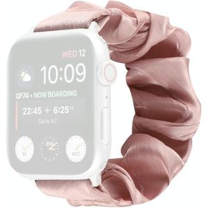 Shell patroon haar ring doek horlogeband voor Apple Watch Series 6 & se & 5 & 4 40mm / 3 & 2 & 1 38mm (roze)